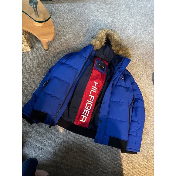 Tommy Hilfiger Men's Arctic Cloth Quilted With Hoodie - Size XXL Blue MSRP $325 - Picture 8 of 10